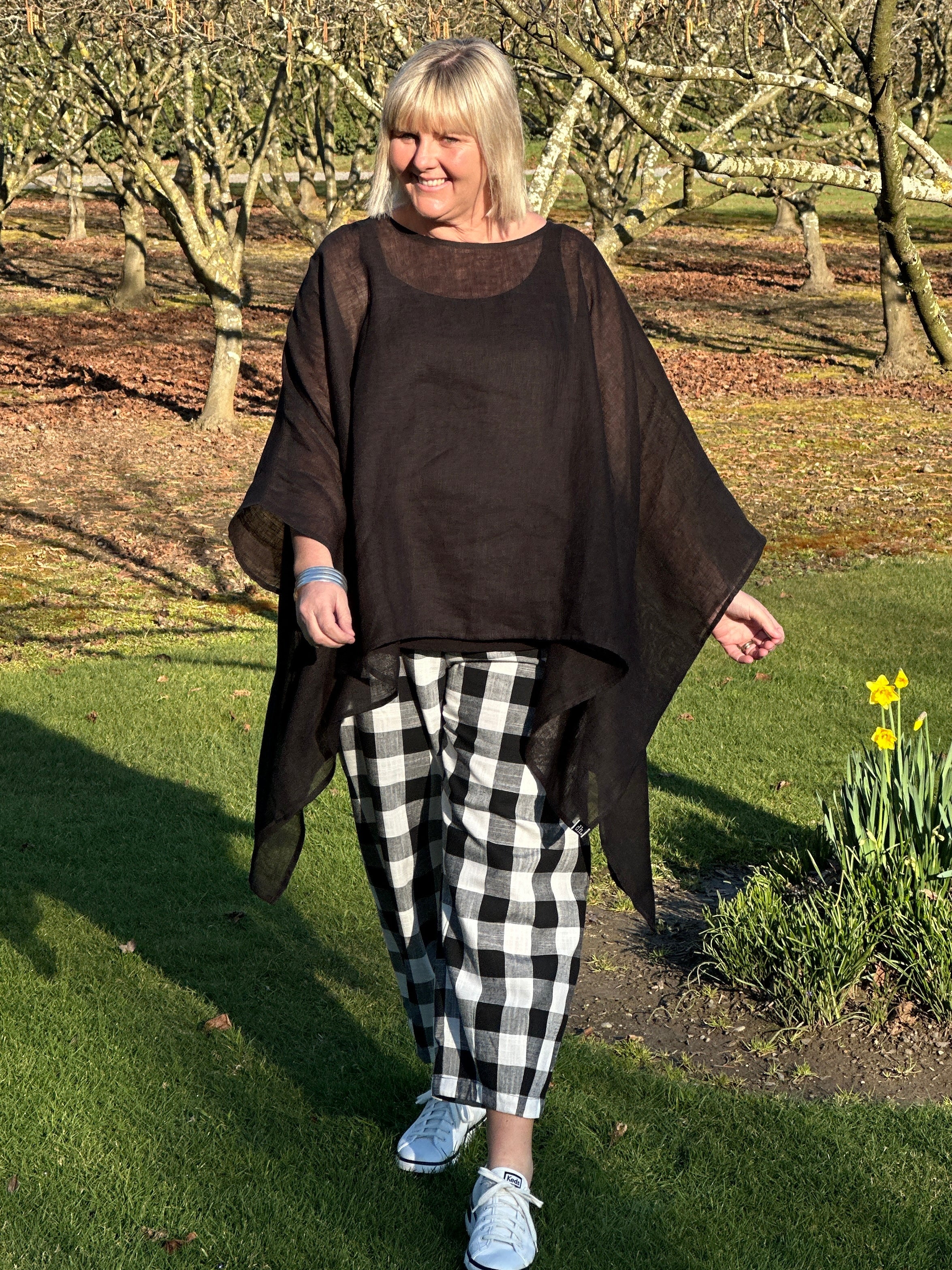 Mimi Top -Black Linen