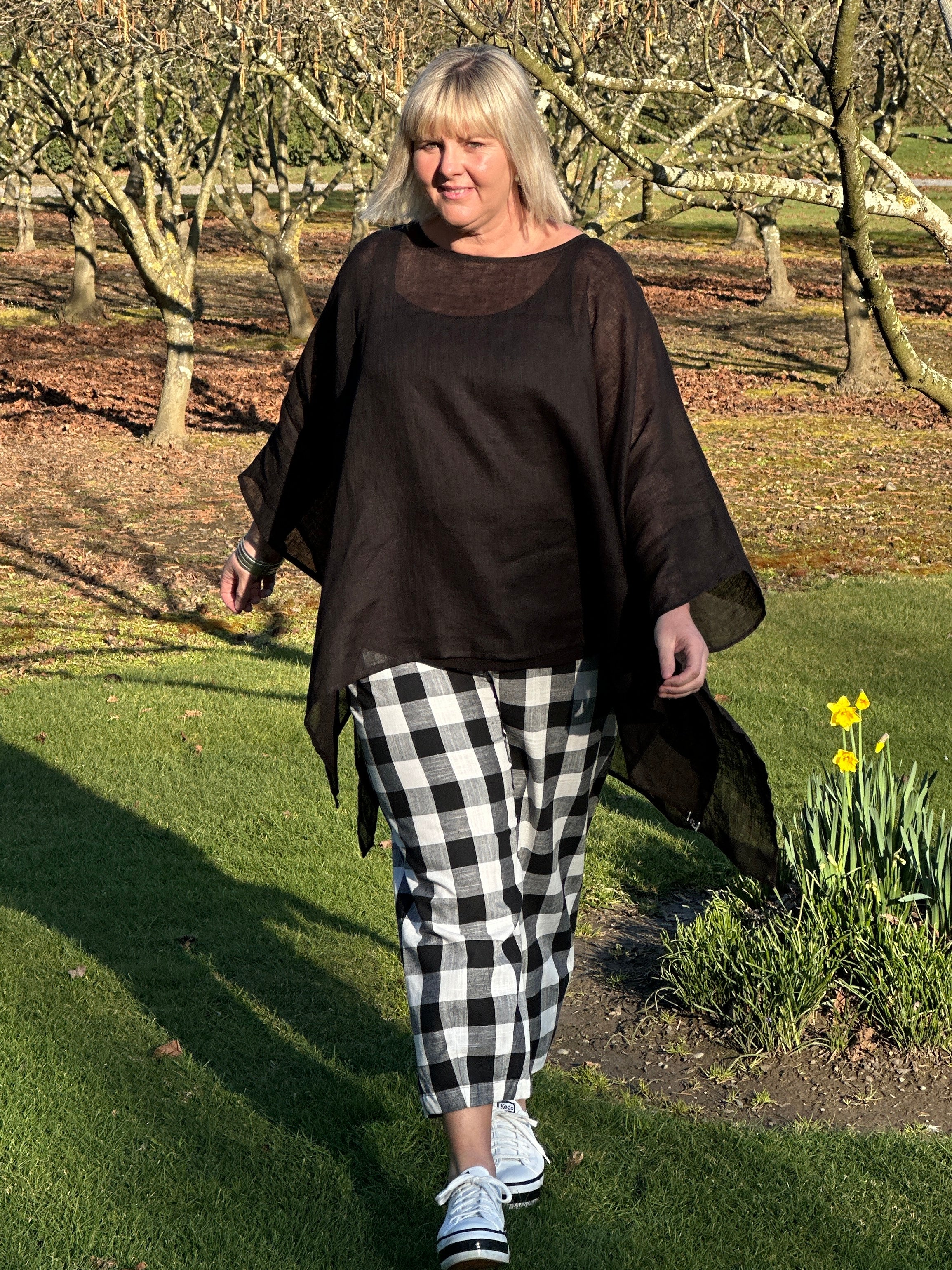 Mimi Top -Black Linen