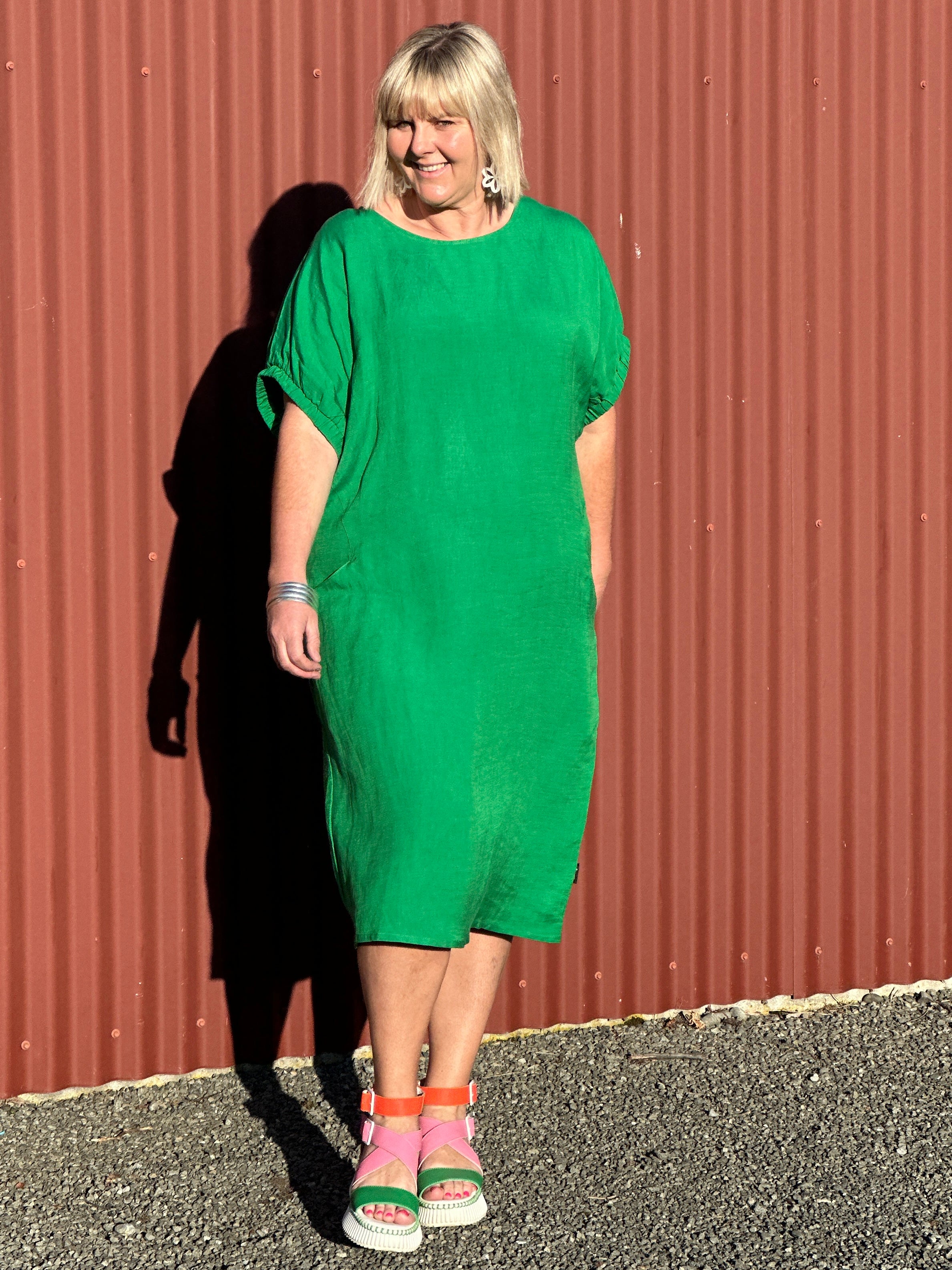 Sofia Dress -Granny Smith Green