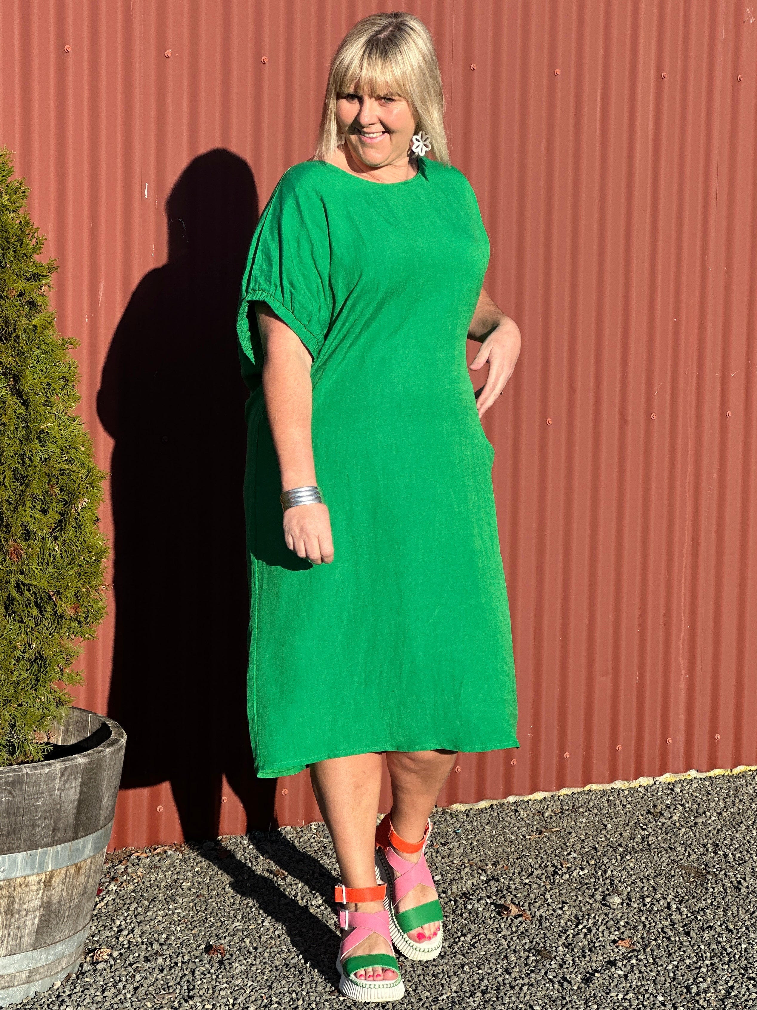 Sofia Dress -Granny Smith Green