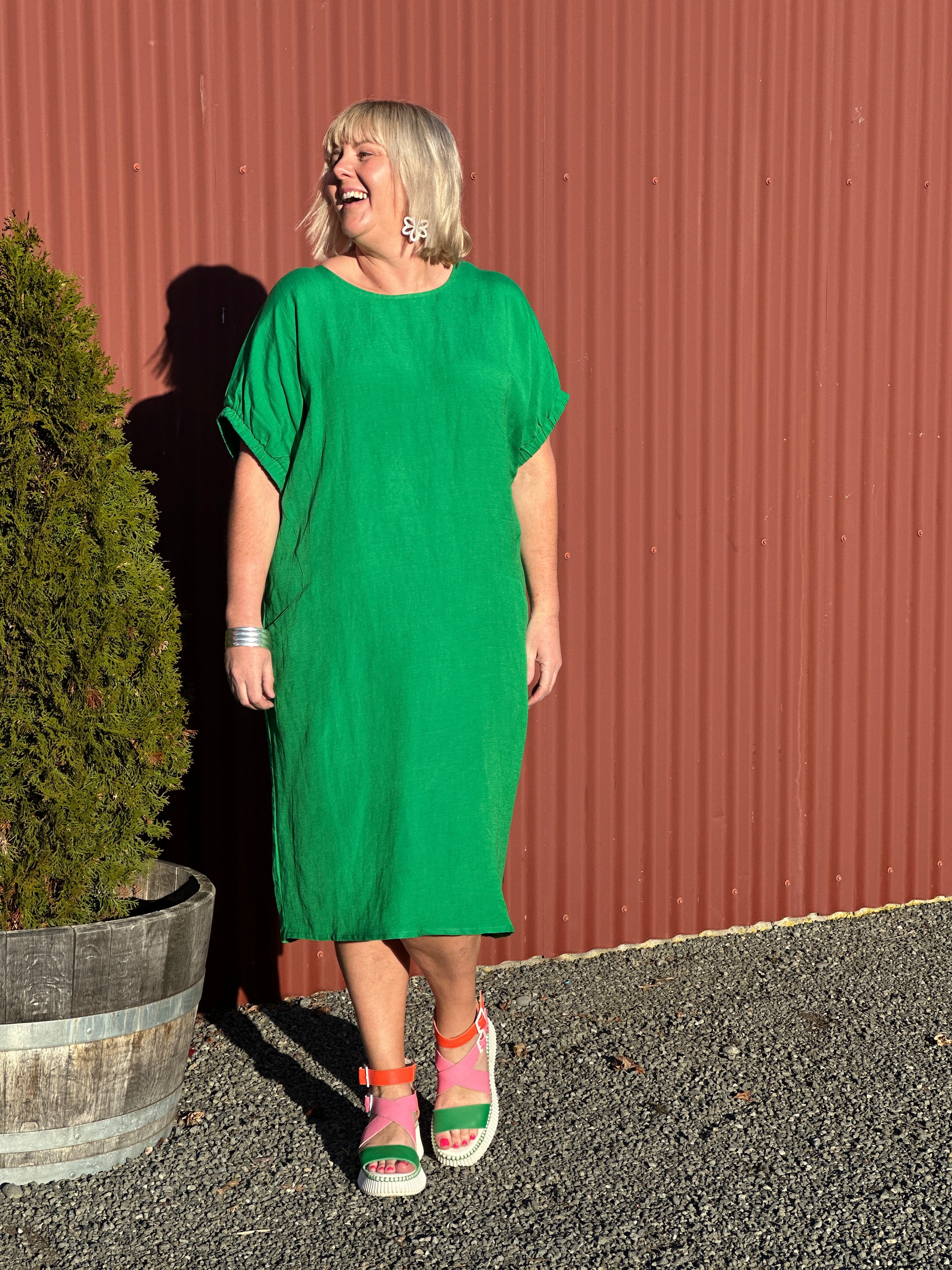 Sofia Dress -Granny Smith Green