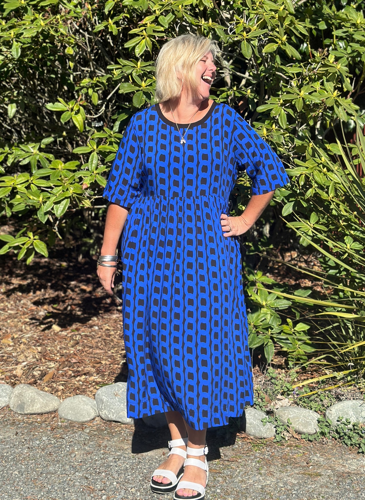 Tarbana Dress - Blue Chain