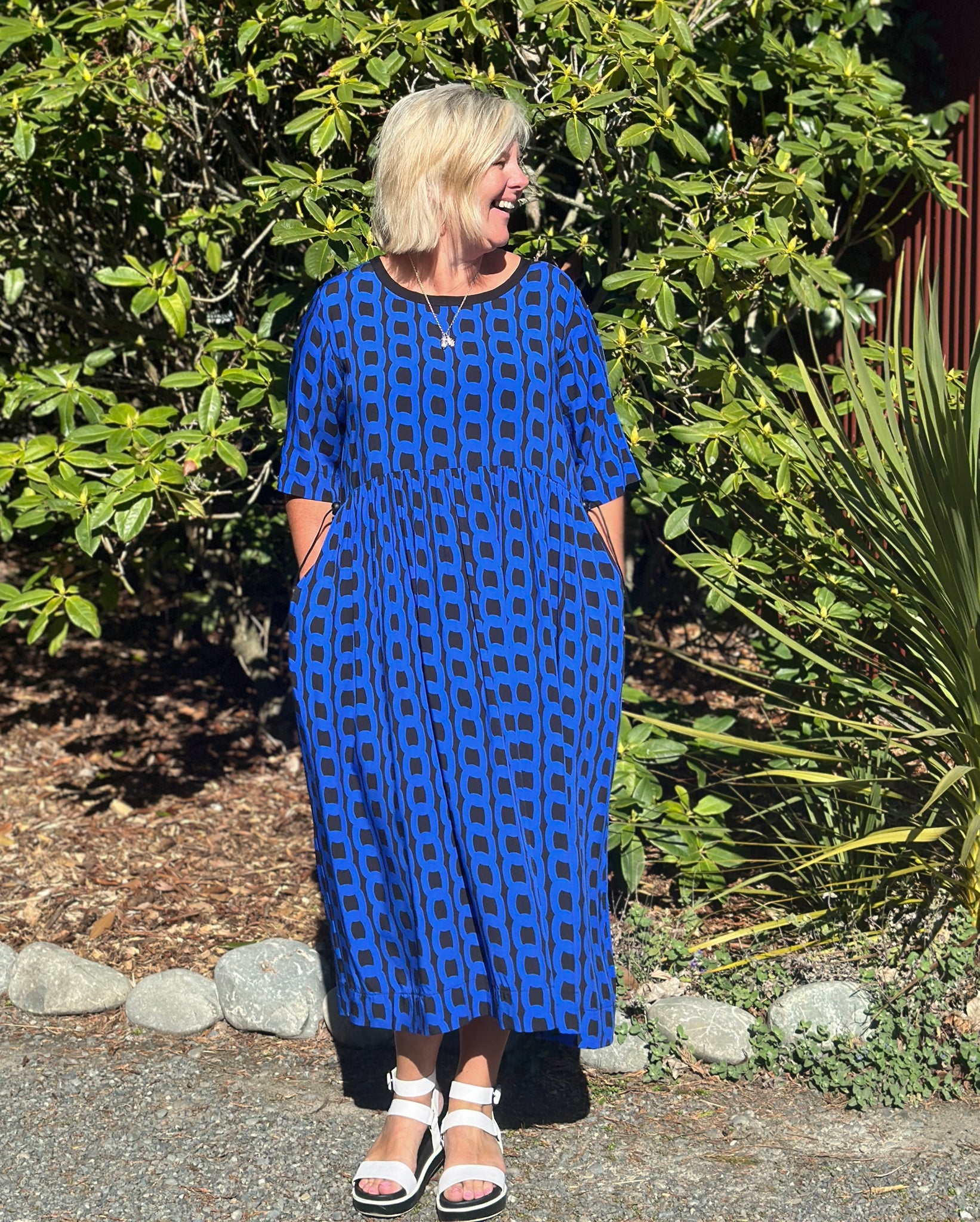 Tarbana Dress - Blue Chain