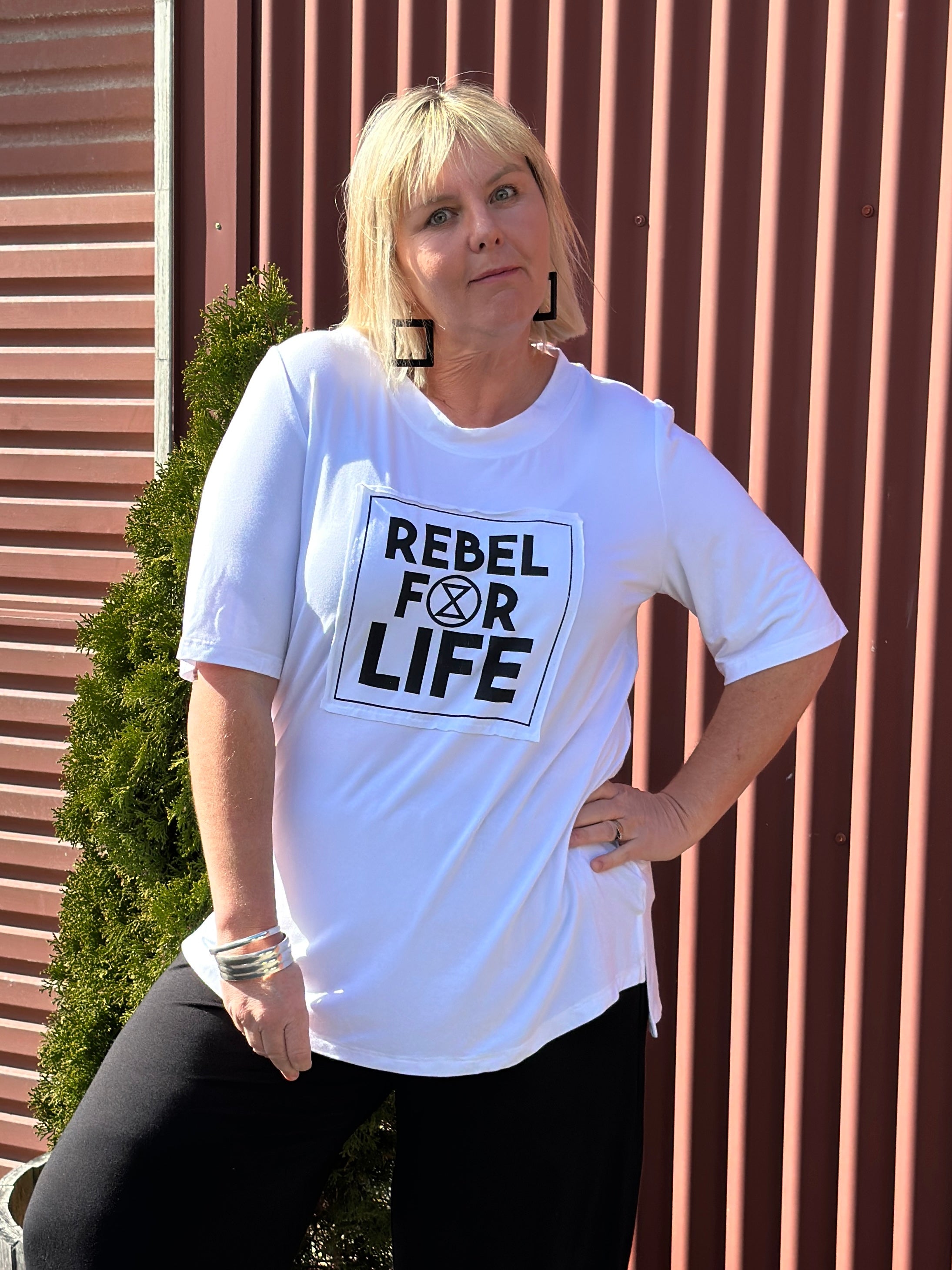 Rebel for Life Tee - White