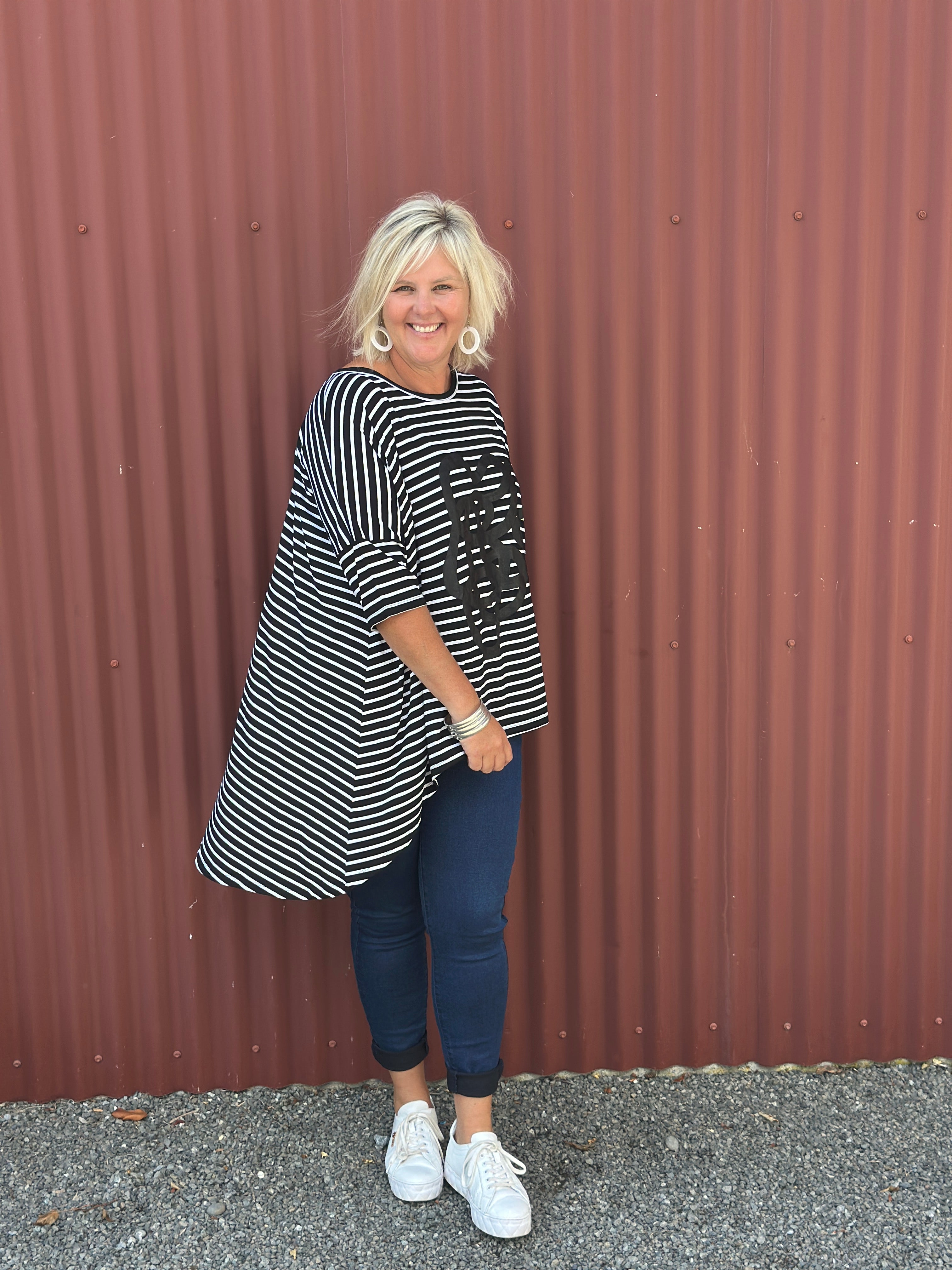 Flow top -Stripe
