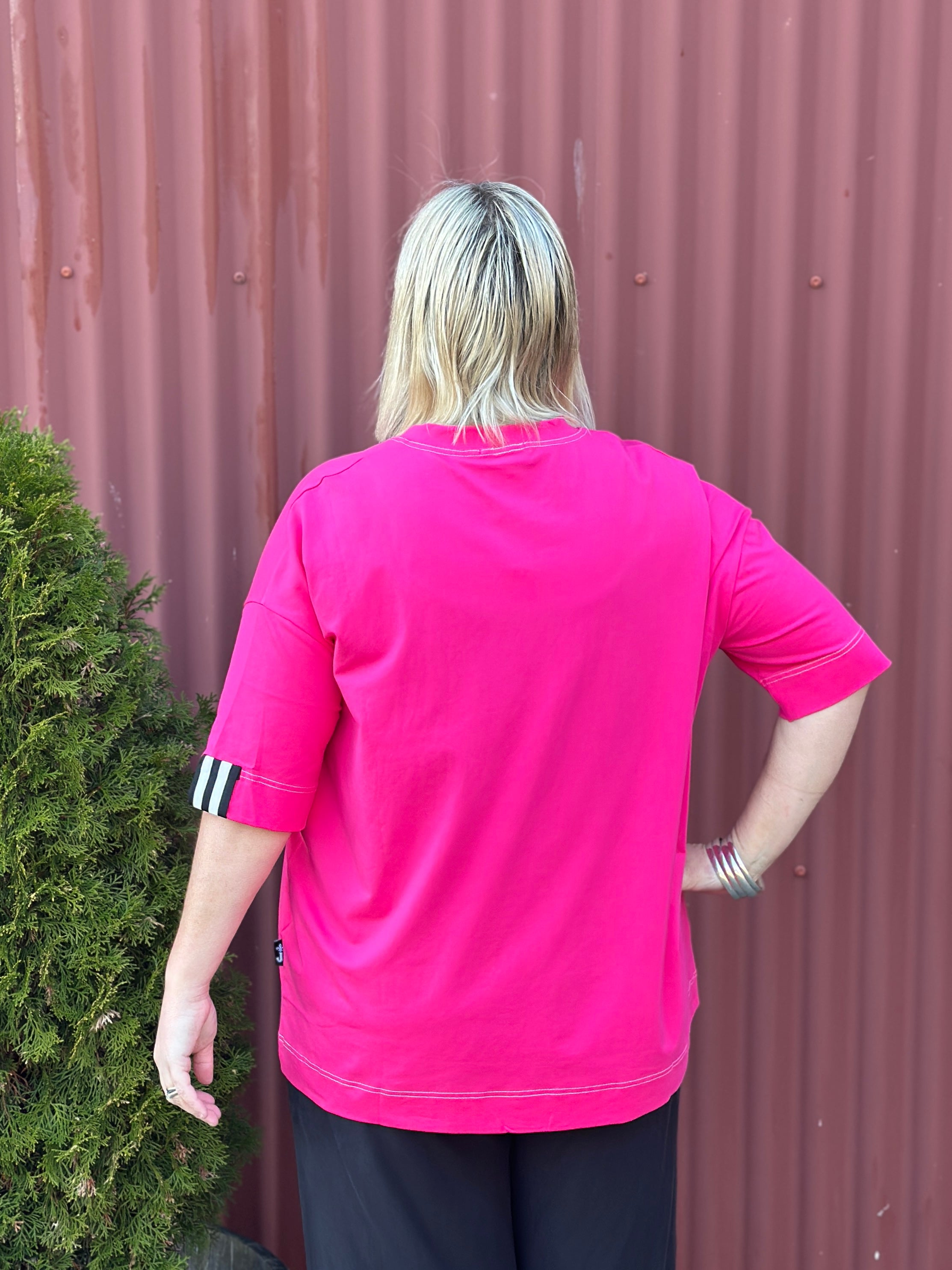 Jellicoe Box Tee - Hot Pink