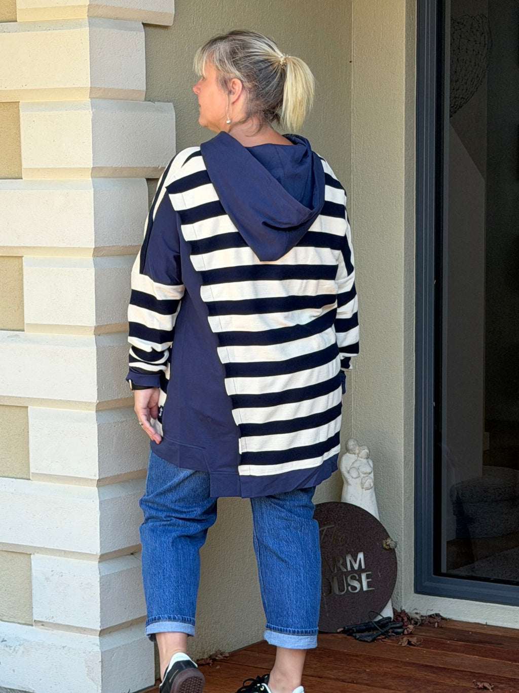 Latta Sweater Zebra Crossing - Navy