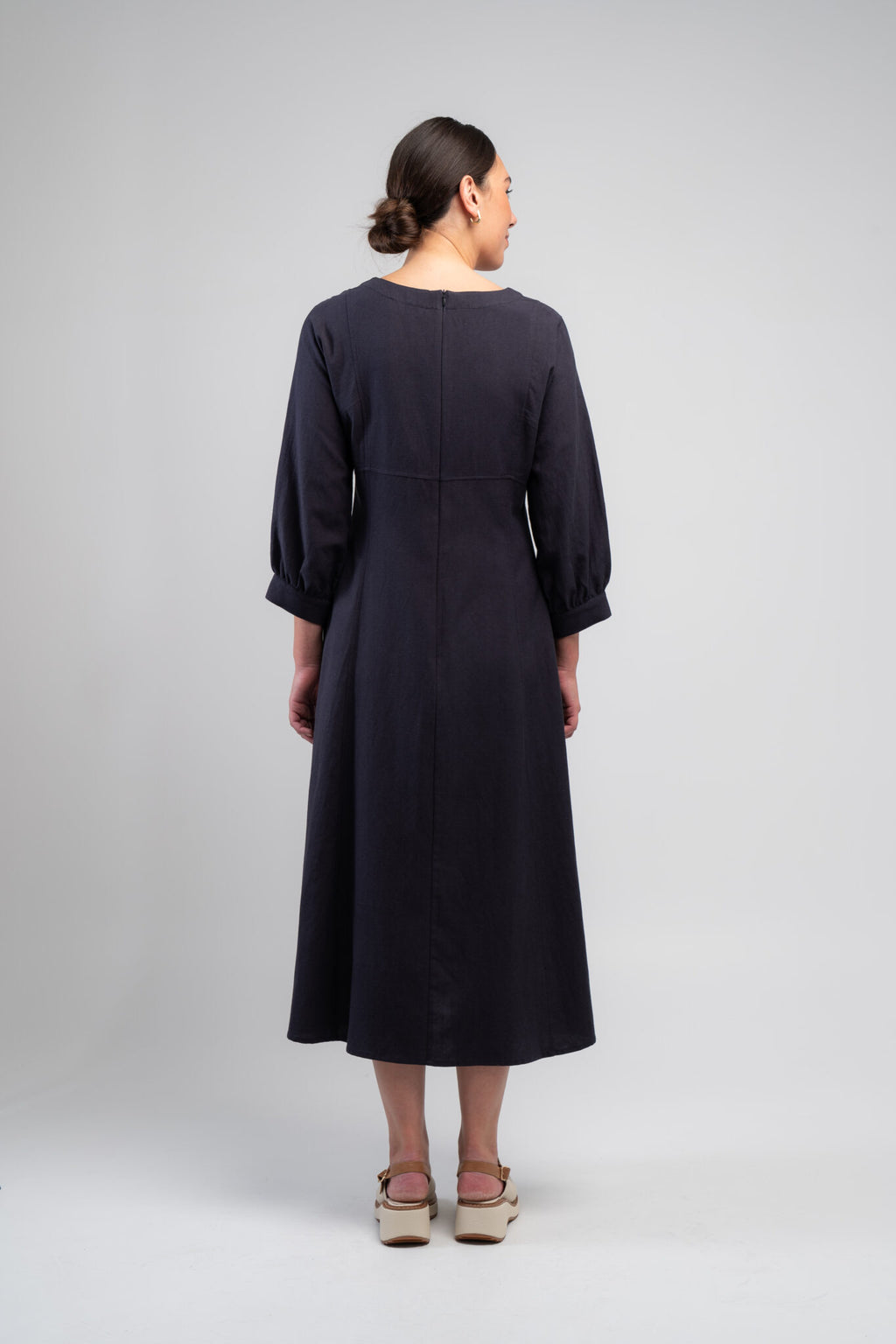 Tussie Mussie Linen Shift Dress | Ink
