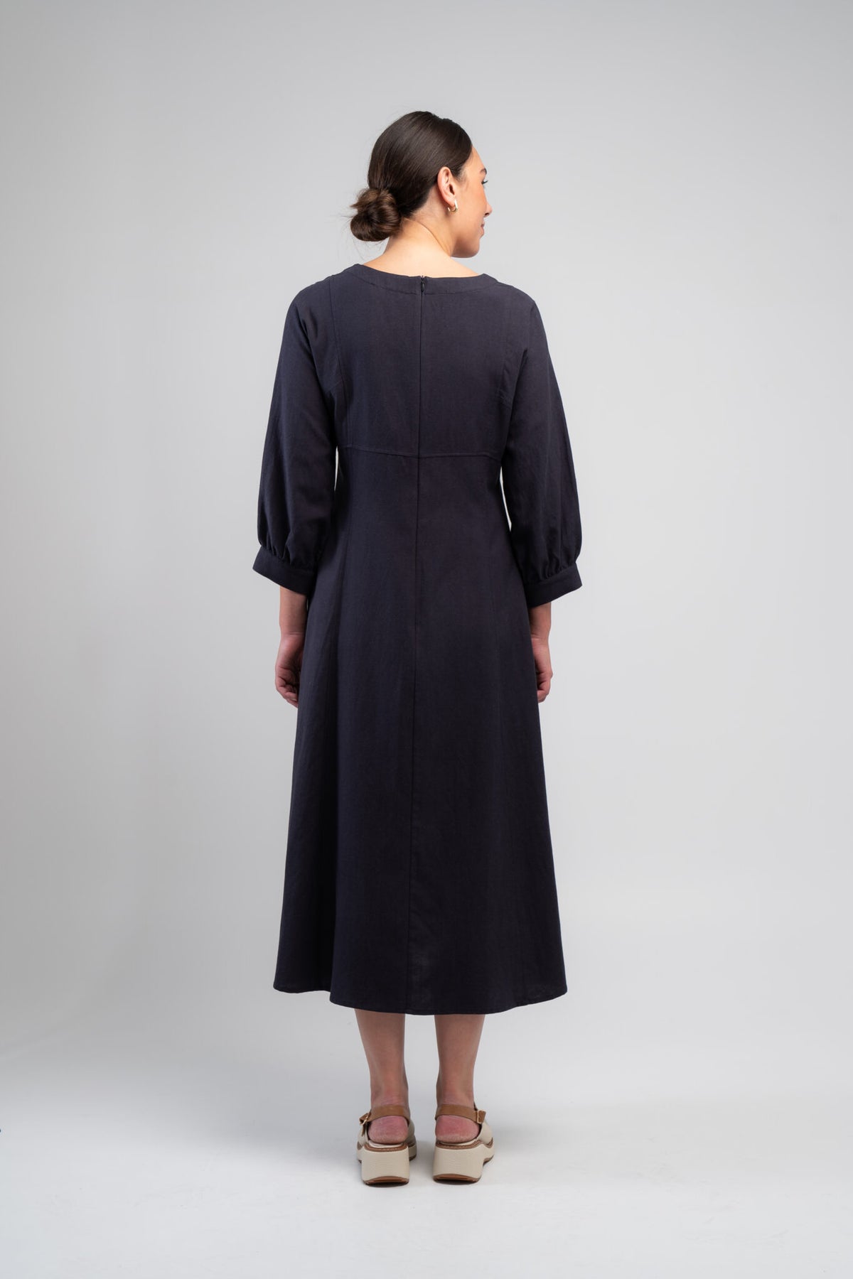 Tussie Mussie Linen Shift Dress | Ink