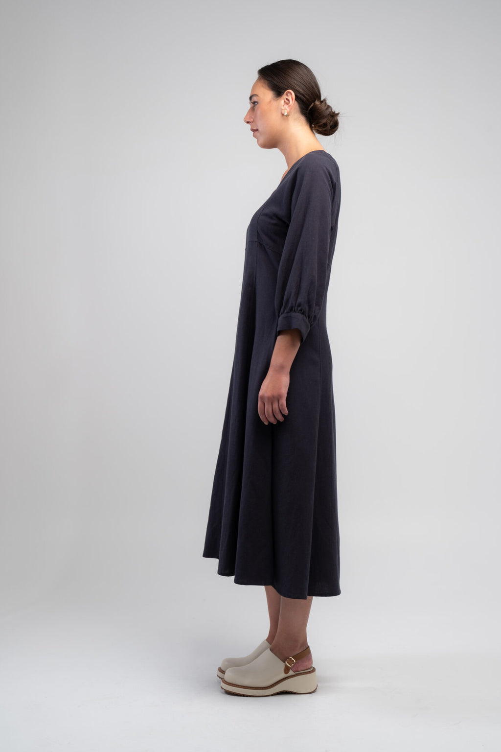 Tussie Mussie Linen Shift Dress | Ink