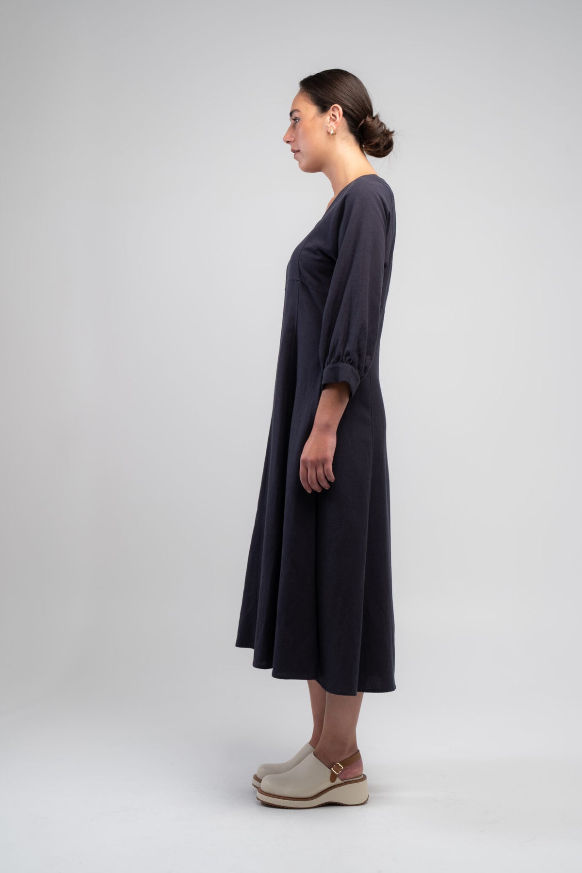 Tussie Mussie Linen Shift Dress | Ink