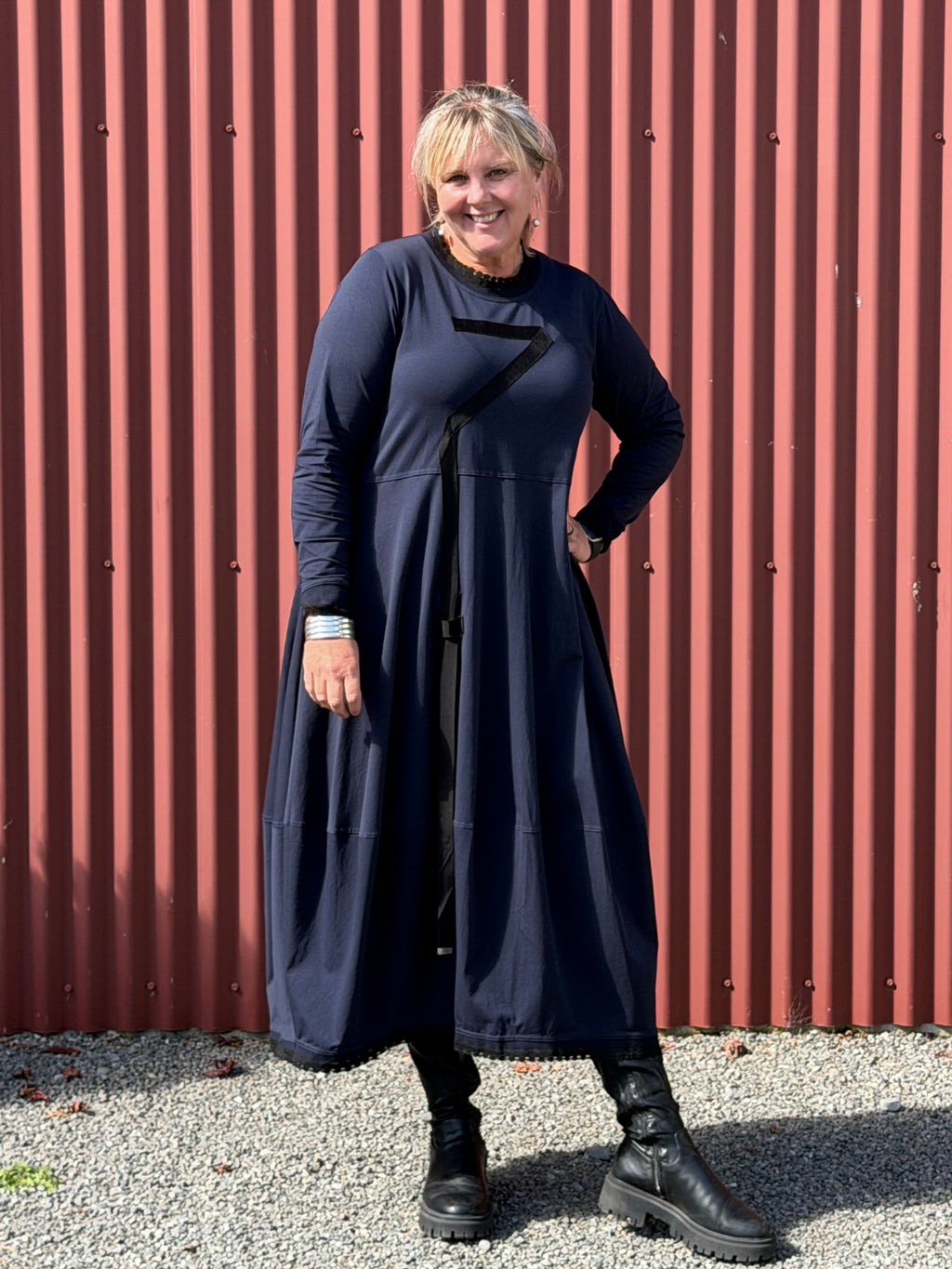 Marcia Dress -Navy