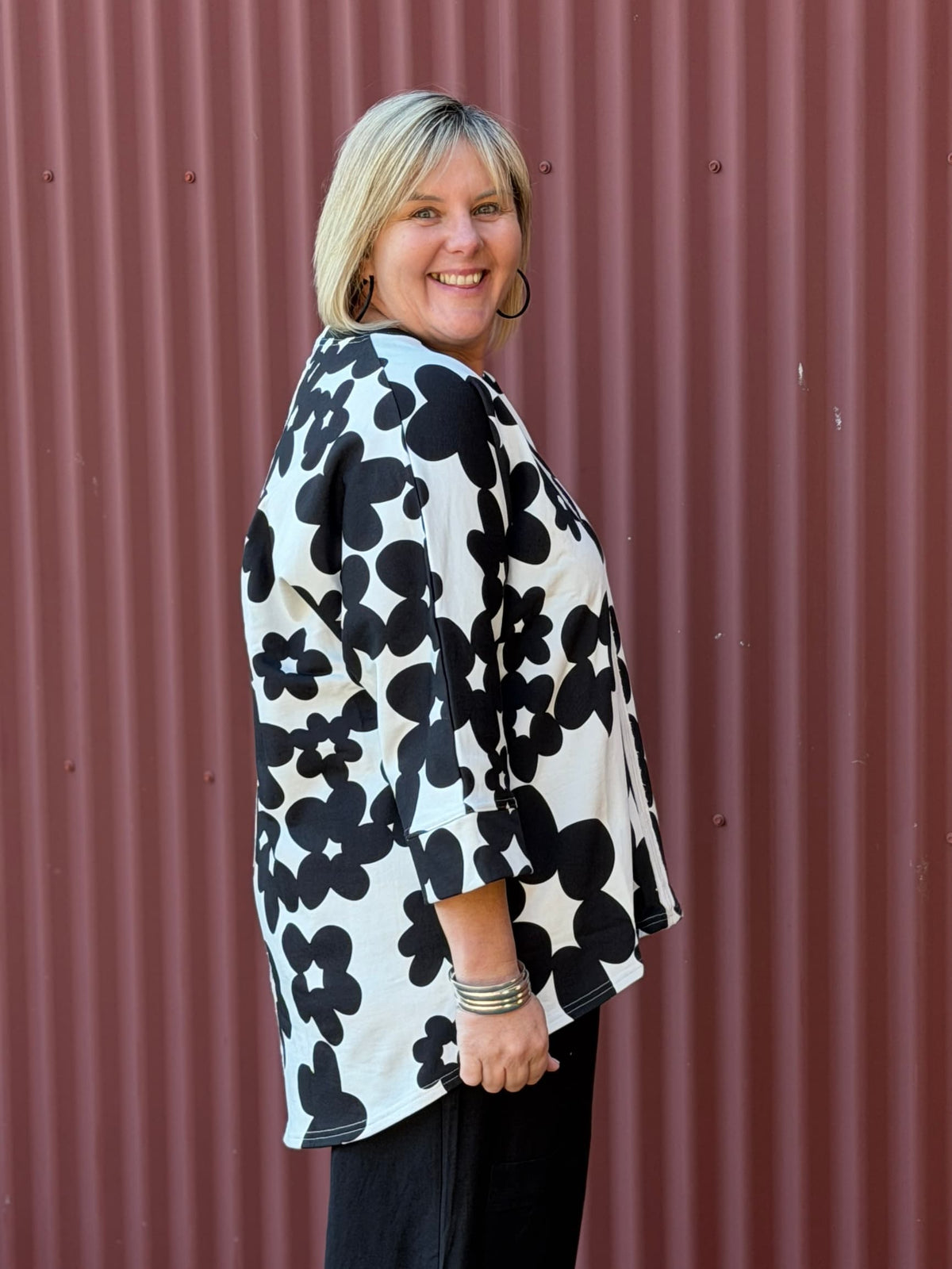 Max Sweater | Inkblot Floral Noir
