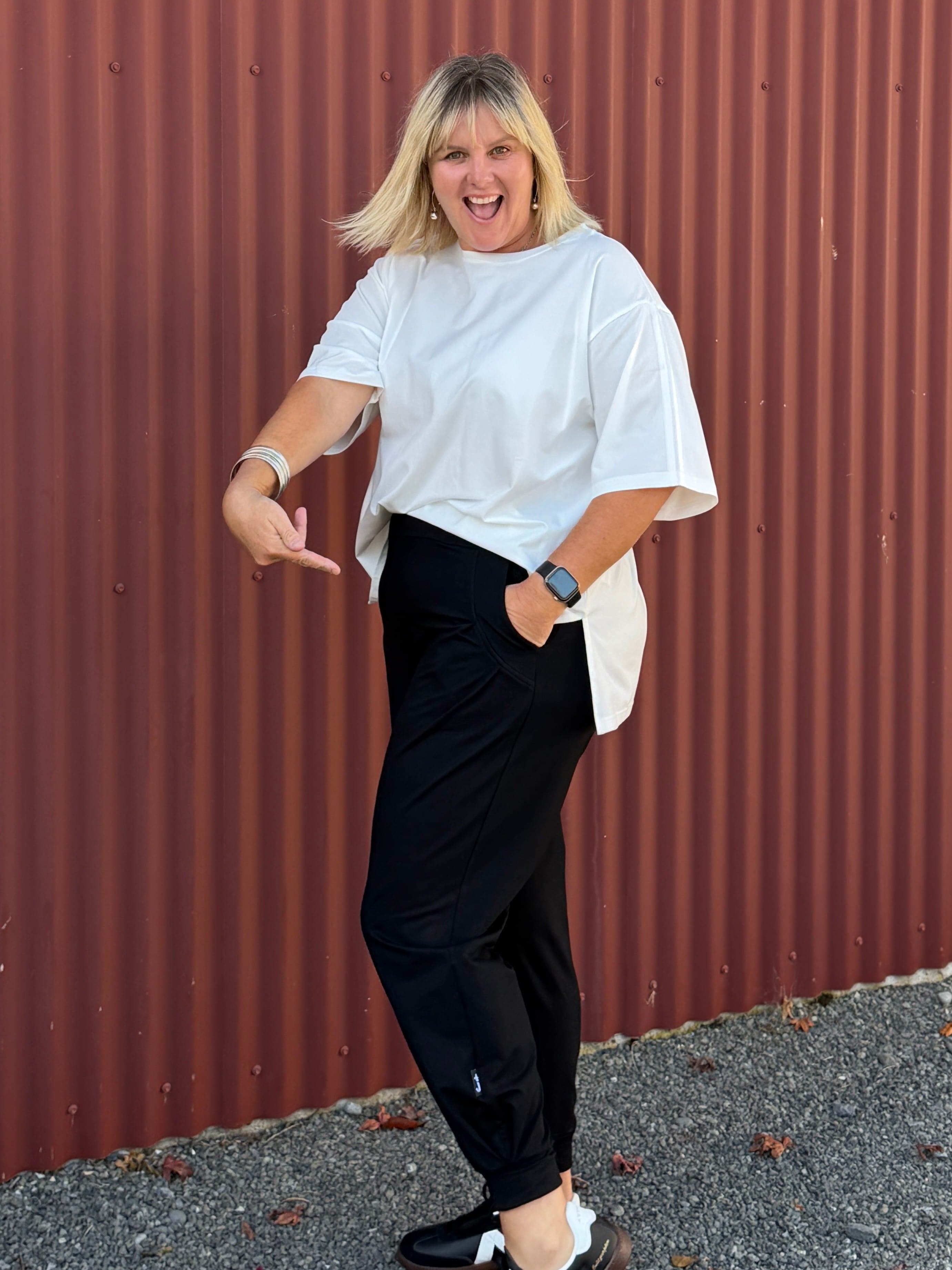 Black Nalla Tracksuit Pants with pockets