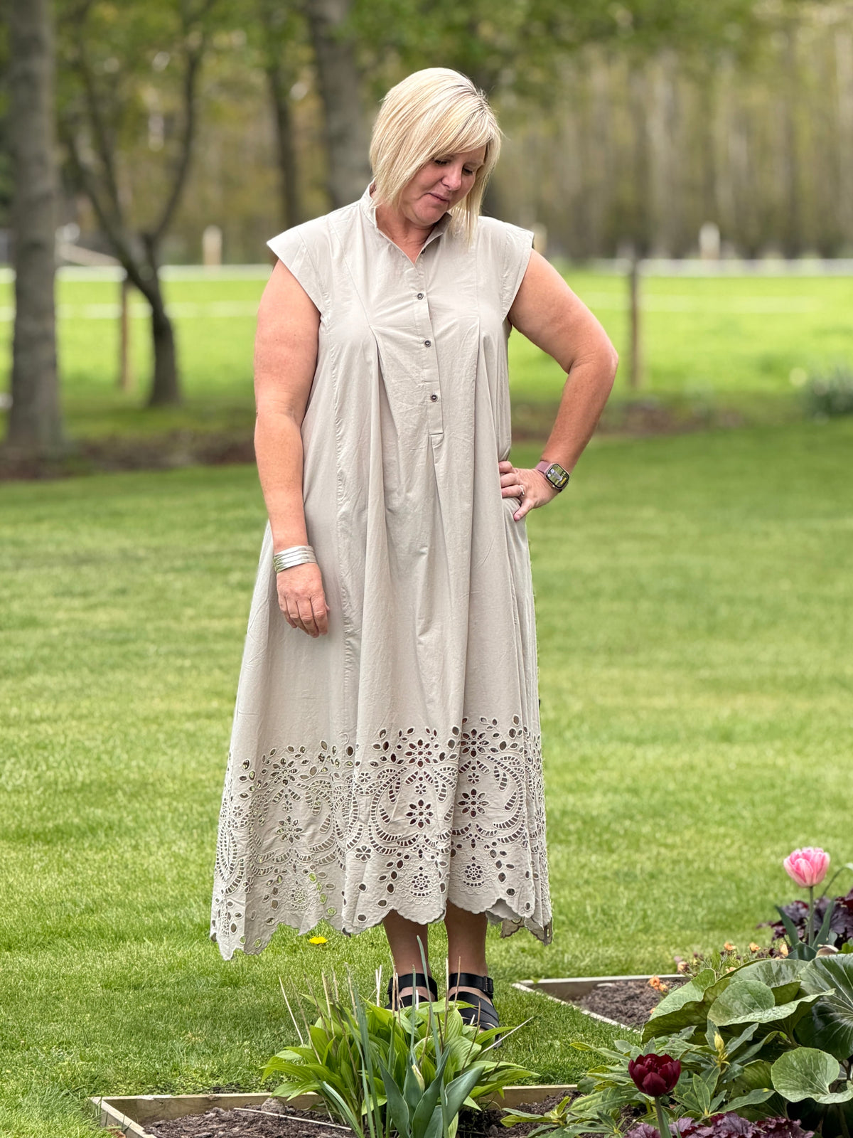 Relaxed with soft architectural shaping throughout. Featuring a clean button placket, subtle pleat detailing through the shoulders and back yoke, and an easy flowing silhouette that moves beautifully when worn. By Deeanne Hobbs 