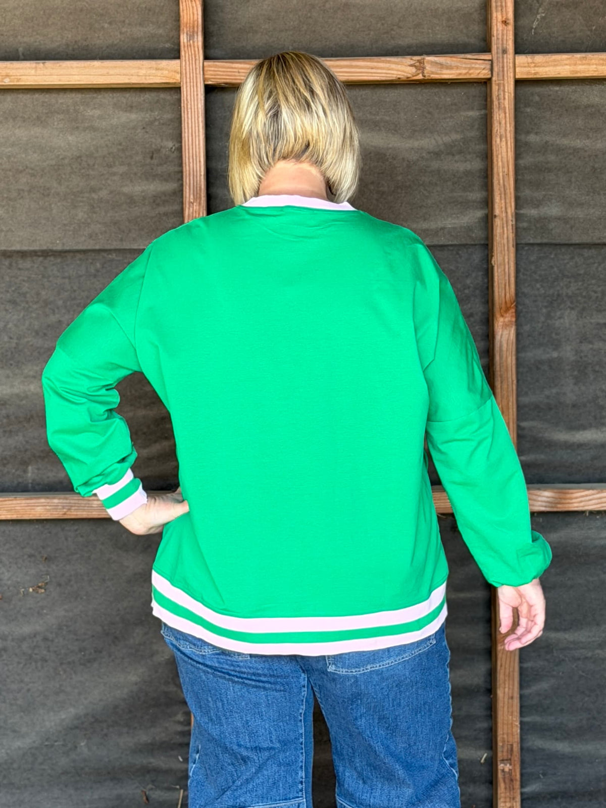 Playful, sporty, and full of personality sweatshirt . This vibrant oversized sweatshirt combines punchy colour with an easy relaxed fit for a fresh everyday statement look. 