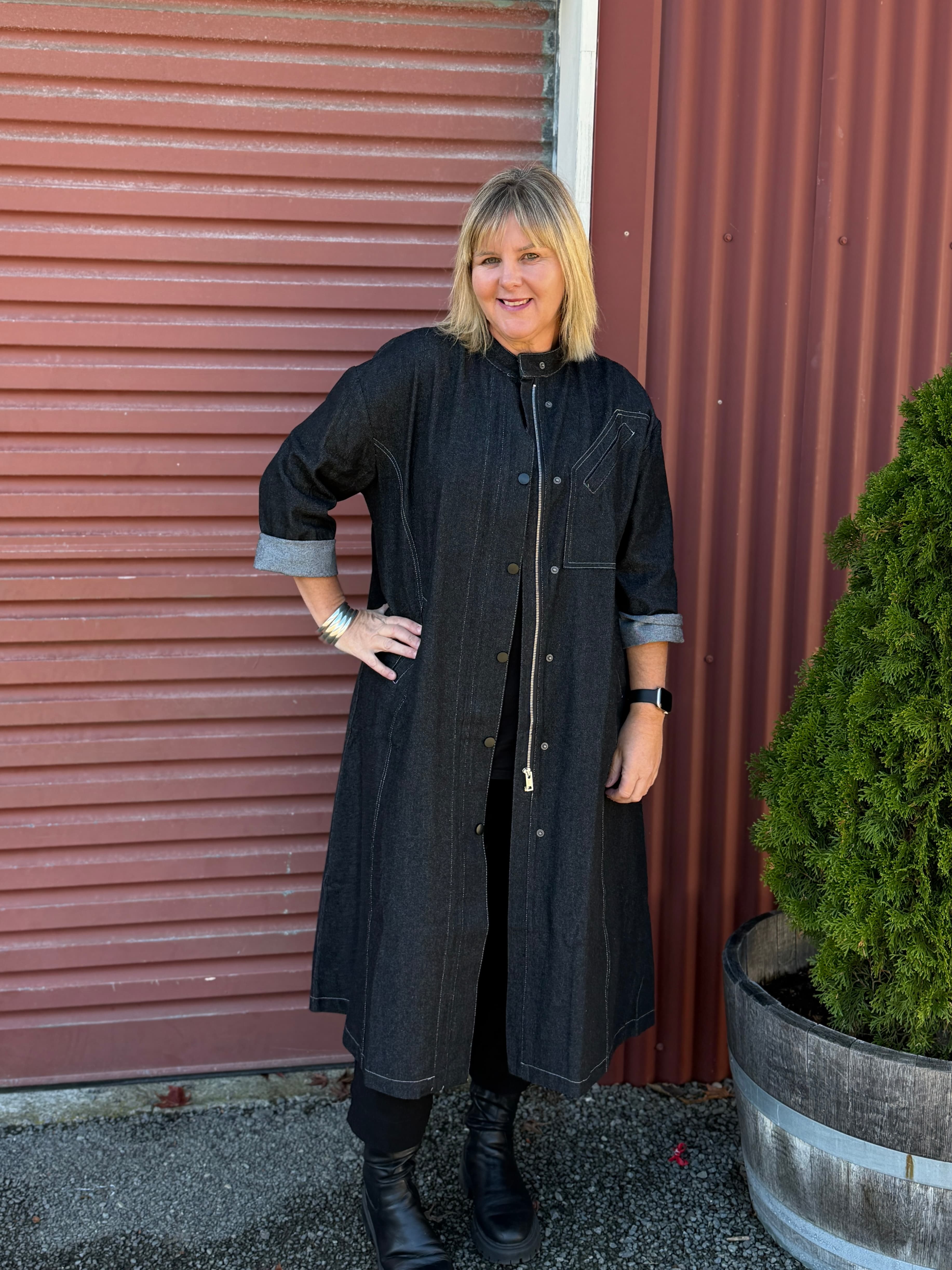 Workshop Coat -Noir Denim