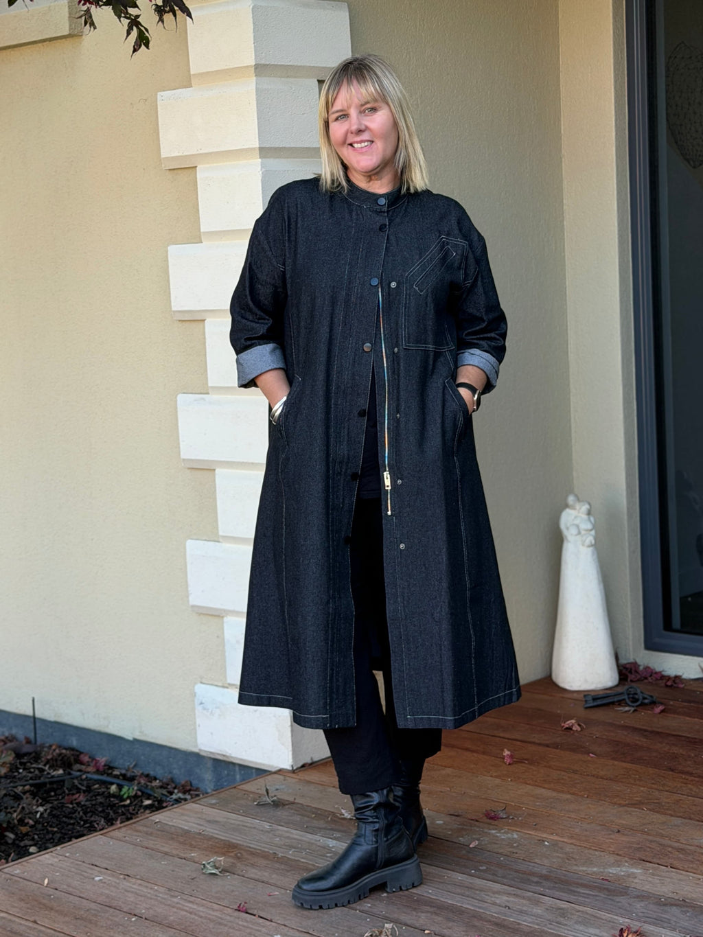 Workshop Coat -Noir Denim