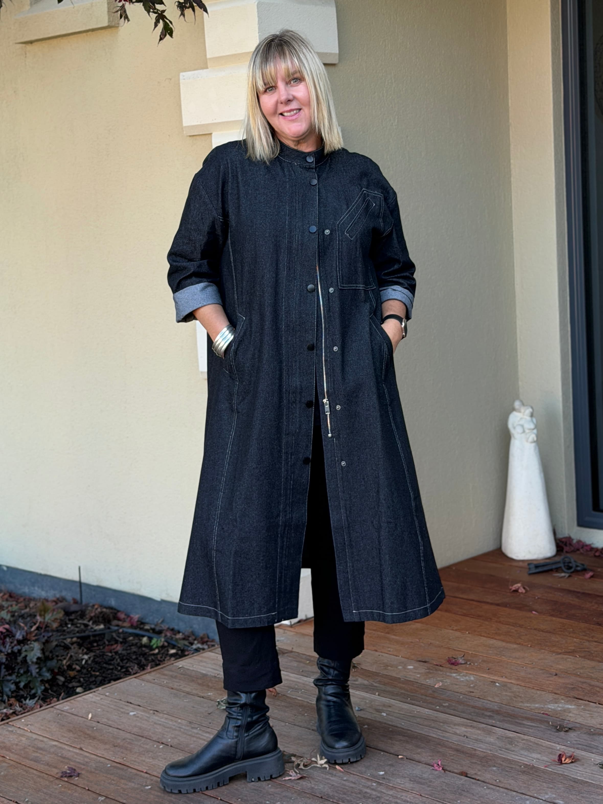 Workshop Coat -Noir Denim
