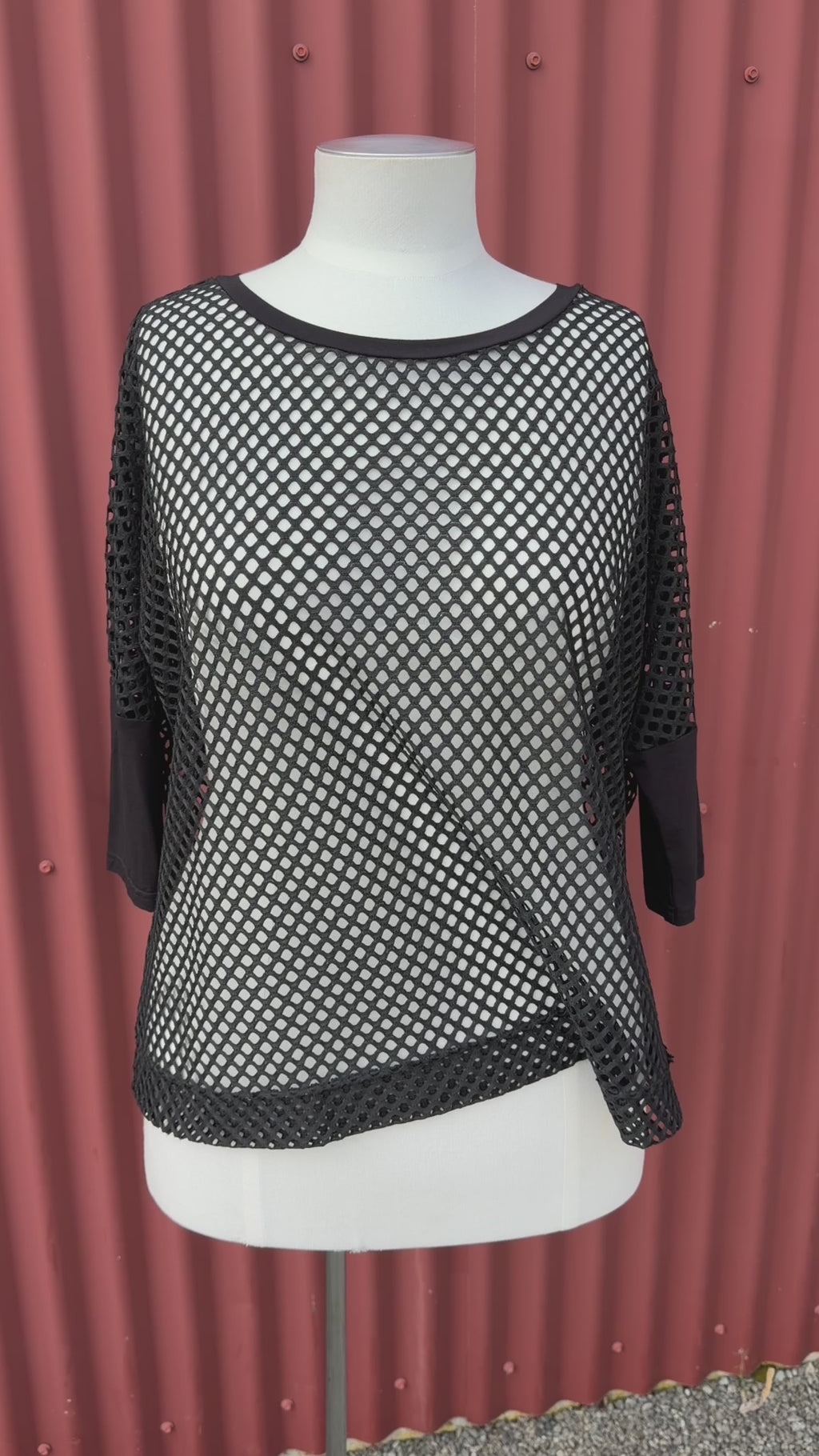 Black Mesh Top