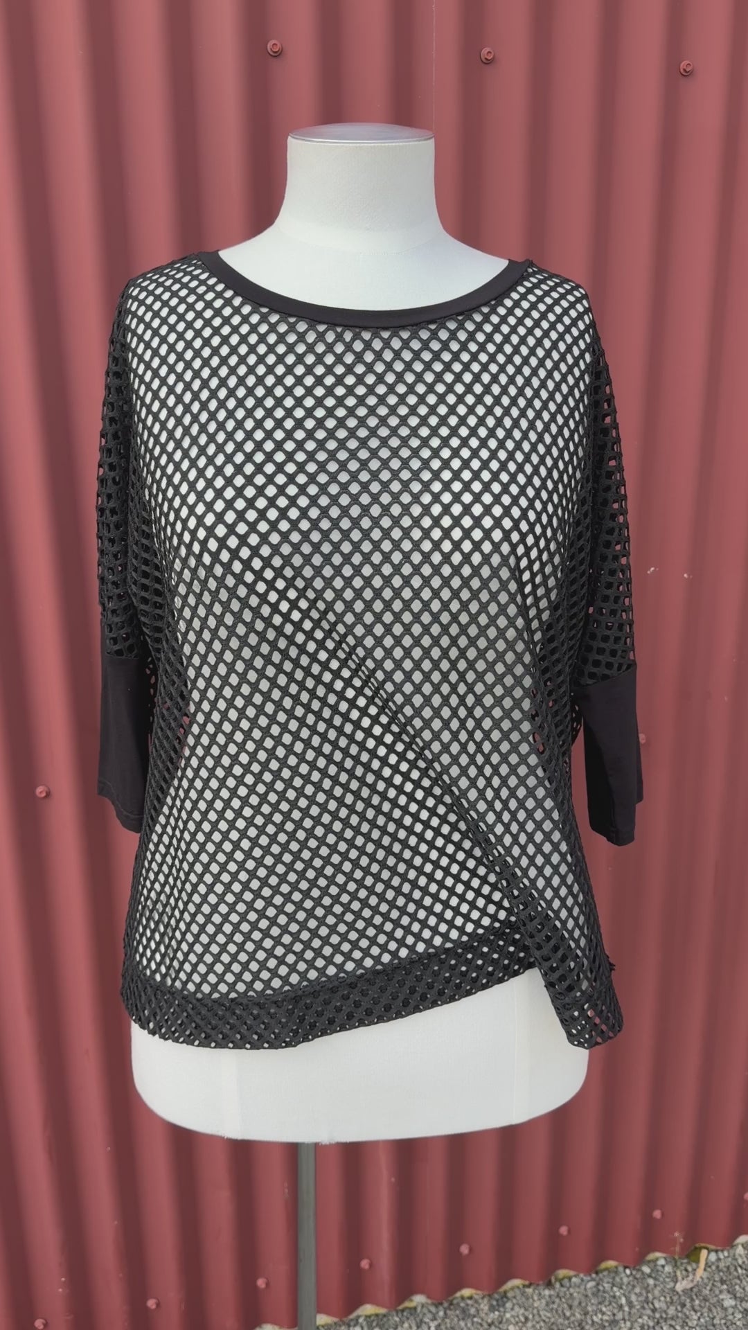 Black Mesh Top