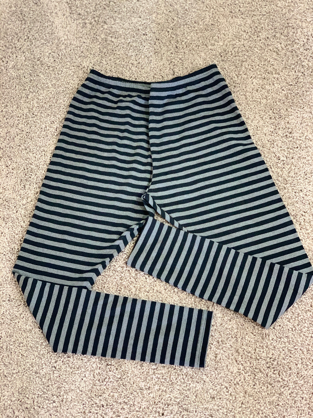 Black and Grey striped leggings - Long